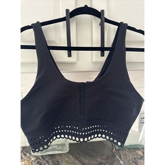 Zella Black Sports Bra with Eyelet Detail - Picture 1 of 3